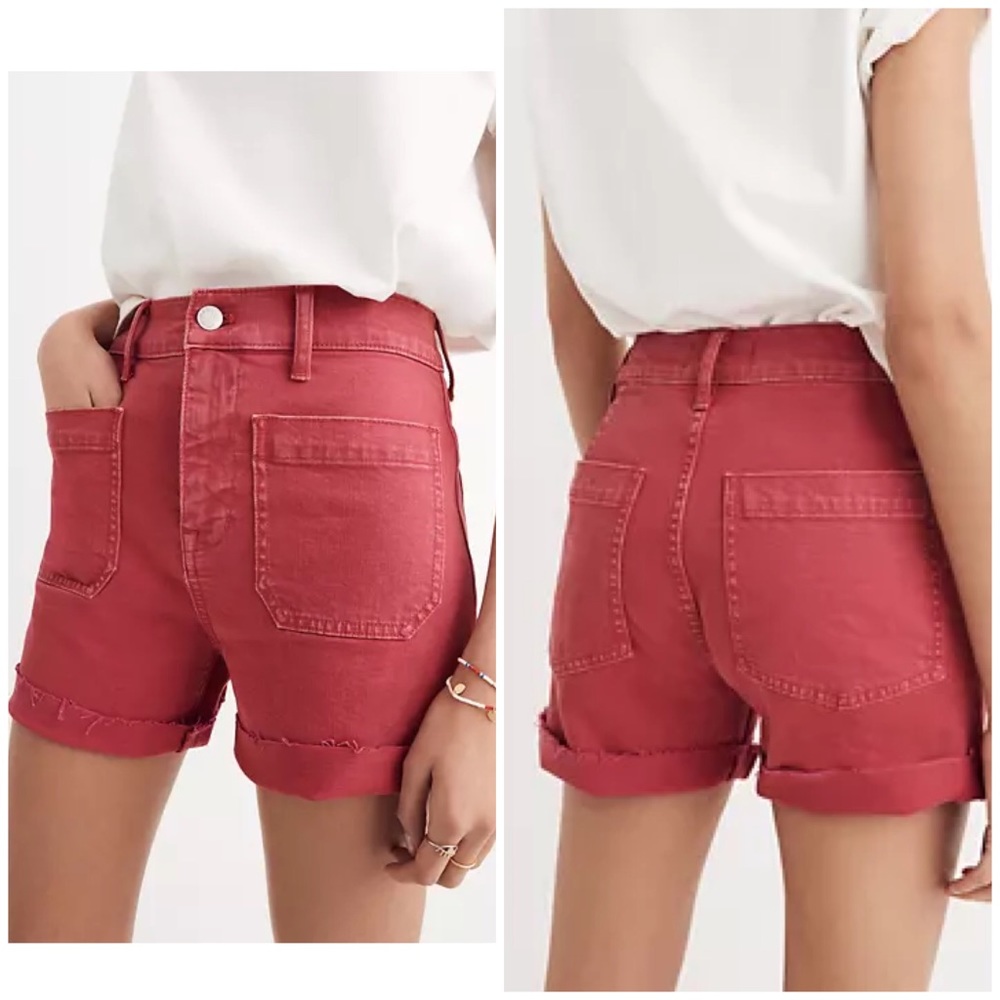 Madewell High Rise Garment Dyed Denim Shorts 26